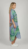 Anne + Kate Italian Tropical Parrot Print Oversized Shirt Dress