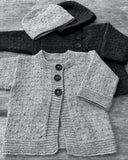 The Kiwi Stitch & Knit Co Mika Petite Cardigan & Hat 0m -18m Knitting Pattern 4ply
