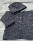 The Kiwi Stitch & Knit Co Mika Petite Cardigan & Hat 0m -18m Knitting Pattern 4ply