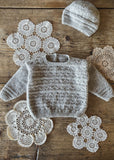 Baby Cakes Raine Sweater & Hat 4ply 0-18 months Knitting Pattern BC148
