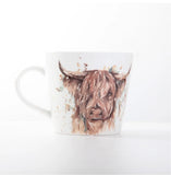 Meg Hawkins The Hebrides Bone China Mug Highland Cow