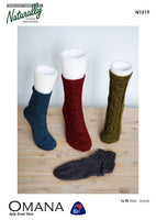 Naturally Omana Sock Knitting Patterns #N1519