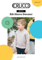 Crucci Childs Rib Sleeve SweaterKnitting Pattern #2109 8ply