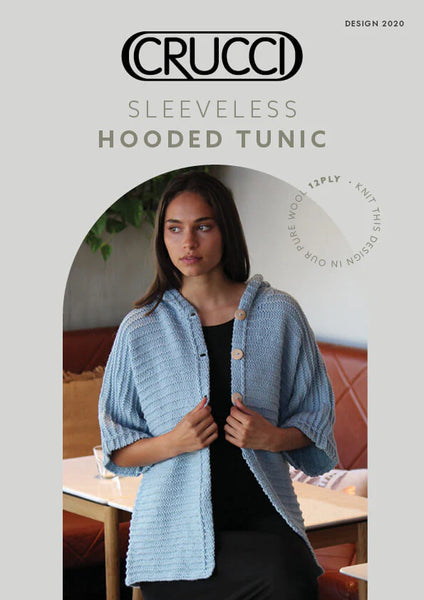 Crucci Sleeveless Hooded Tunic Knitting Pattern #2020