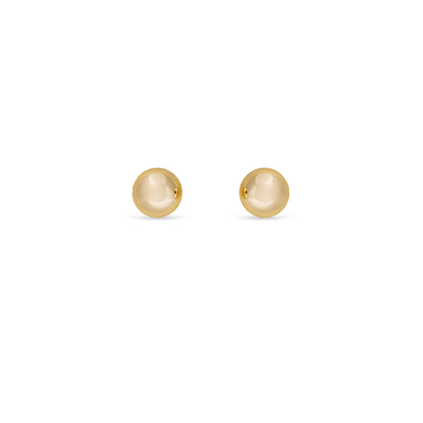 Ear Sense Earrings WBA-16G 6mm Gold Ball Stud Earrings