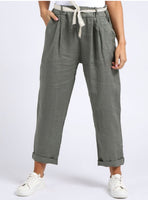 Anne + Kate Italian Plain Linen Trouser 10-14