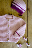 Baby Cakes Riven Cardi & Hat  #Bc110 8ply/DK 0-18 Months Knitting Pattern