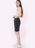 Anne + Kate Plain Linen Button Tab Shorts