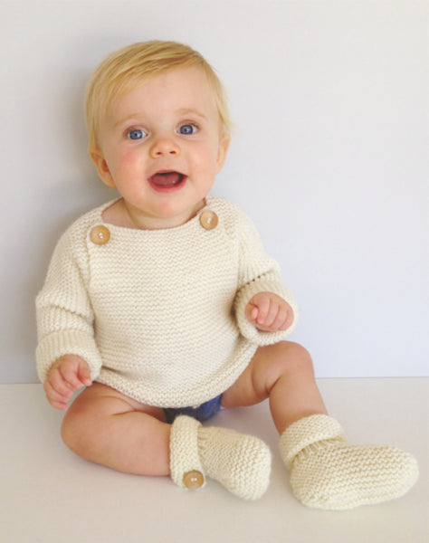 Touch Yarns Child Tab Front Jumper #006 0-24 Months Knitting Pattern
