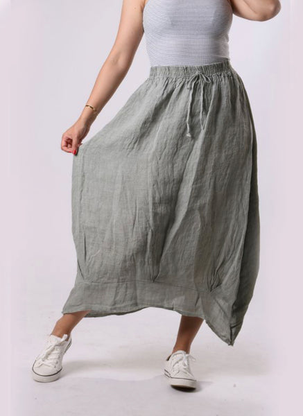 Anne + Kate Italian Vintage Wash Linen Skirt