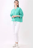 Anne + Kate Italian Front Zip Linen Lagenlook Jacket