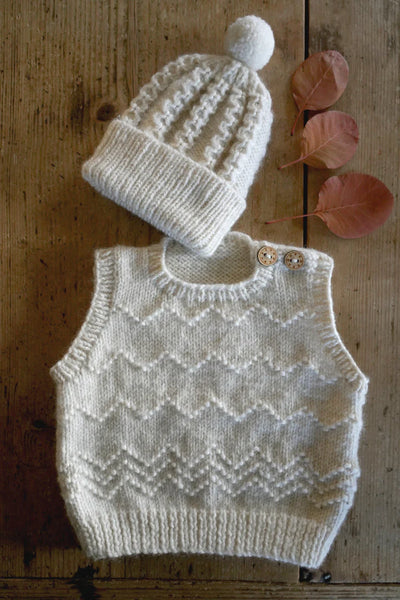 Baby Cakes Peyton Vest & Hat Bc114 8ply/DK 0-18 months Knitting Pattern