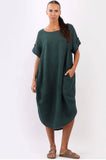 Anne + Kate Italian Plain Linen Lagenlook Dress