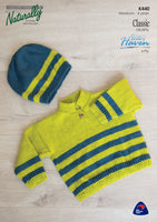 Naturally Baby Haven Classic Sweater & Hat 4ply & 8ply #K440