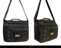 Canvas satchel three dome Large