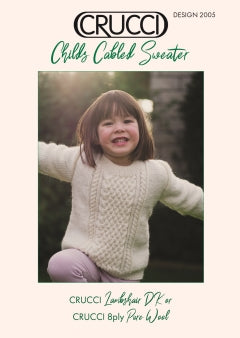 Crucci Childs Cable Sweater Knitting Pattern #2005