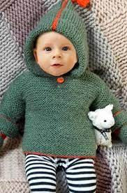 Countrywide Windsor Baby Garter Stitch Hoody and Mittens #P207