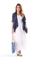 Anne + Kate Italian Waterfall Style Plain Linen Jacket