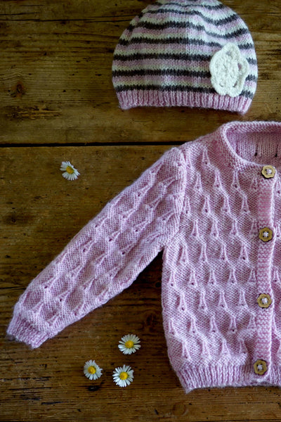 Baby Cakes Sylvia Cardi & Hat Bc101 0-18months Knitting Pattern 4ply
