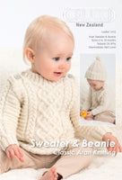 Crucci Baby Sweater & Beanie Knitting Pattern #1412 8ply