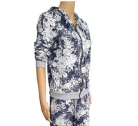 Anne + Kate Italian Floral Zipped Hooded Sweatshirt