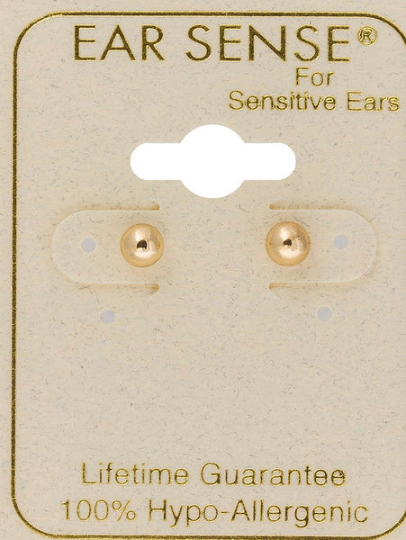 Ear Sense Earring WBA-14G 4mm Gold, Ball Stud Earrings