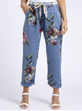 Anne + Kate Italian Floral Linen trouser 10-14