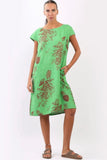 Anne + Kate Italian Coral Reef Print Linen Dress