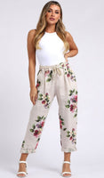 Anne + Kate Italian Floral Linen trouser 10-14
