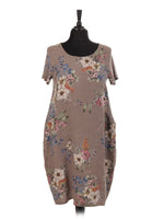 Anne + Kate Italian Bologna Linen Floral Dress