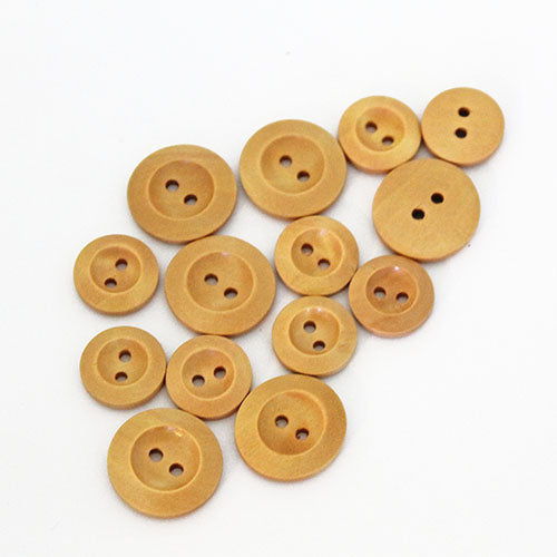 Abbey Buttons: Natural Wood Button 2 Hole