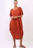 Anne + Kate Italian Plain Linen Lagenlook Dress
