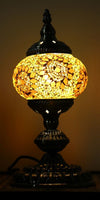 Turkish Mosaic Table Lamp 33cm - Yellow/Gold