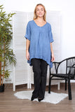 Anne + Kate Italian Ravenna Linen Top with Frill Detail