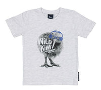 Childs T-Shirt Wild Kiwi Grey Marle