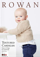 Rowan Textured Cardigan Knitting Pattern 8ply/DK 0-18 months