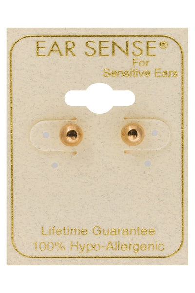 Ear Sense Earrings WBA-15G 5mm Gold Ball Stud Earrings