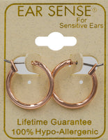 Ear Sense Earrings F492-3R Rose Gold Hoops