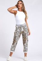 Anne + Kate Italian Leopard Print Pant Tan 16-20