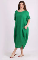 Anne + Kate Italian Plain Linen Lagenlook Dress