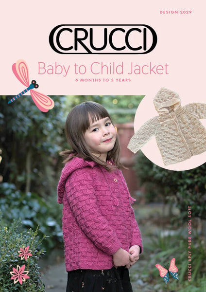 Crucci Baby to Child Jacket Knitting Pattern #2029