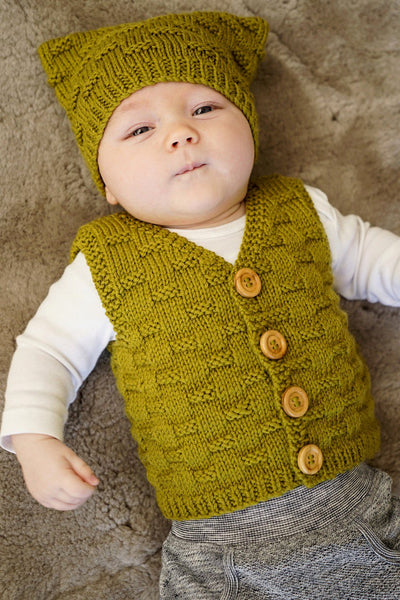 Baby Cakes Theodore Vest & Hat #Bc68 0-18 months Knitting Pattern