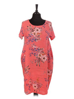 Anne + Kate Italian Bologna Linen Floral Dress