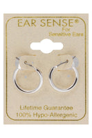 Ear Sense Earring F493-2 12mm Silver Click Hoops