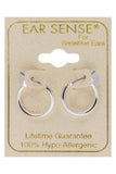 Ear Sense Earring F493-2 12mm Silver Click Hoops