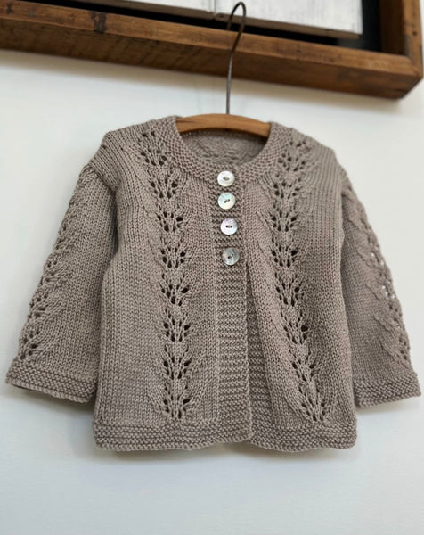 The Kiwi Stitch & Co Abby Petite Cardigan & Hat Knitting Pattern 4ply
