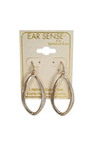 Ear Sense Earring F393, Gold Open Silouette