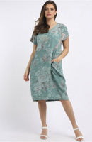 Anne + Kate Italian Rose Linen Lagenlook Dress