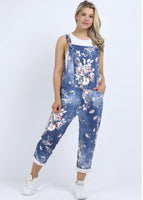 Anne + Kate Italian Rose Print Dungarees 10-16