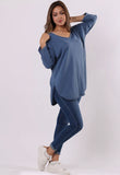 Anne + Kate Italian Plain V-Neck High Low Top